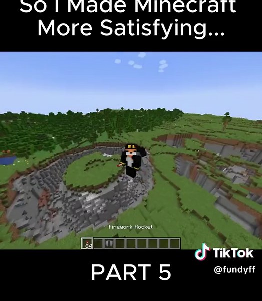 Making Minecraft More Satisfying: Flying with Firework Rockets and Funny Zombie Moments