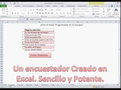 Cómo crear encuestas usando Excel - Potente, Facil y rapida
