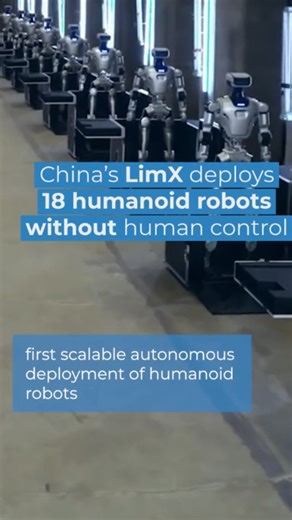 Technology Me on Instagram: "Scaling artificial intelligence in the physical world just took a massive leap forward. Eighteen Oli humanoid robots powered by the COSA operating system have demonstrated the first fully autonomous group deployment without human control. These robots navigated tight spaces and coordinated their movements independently showing that the future of work involves entire teams of machines operating as a single cohesive unit."