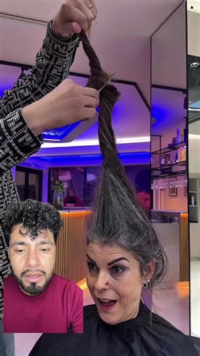 Mira el increíble cambio de imagen que le hacen a esta señora #haircut #cambioimagen #estilista #viralvideo #viralparati