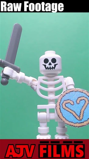 😂Skeleton Banging Shield Meme in Stop Motion Animation💀