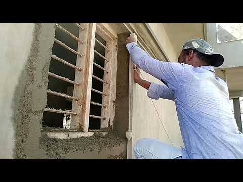 Window corners plaster with side band