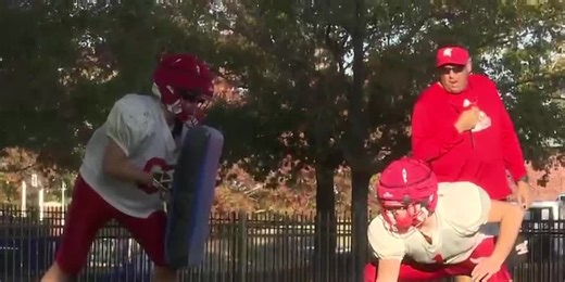 Edmund Burke practices at Georgia Southern ahead of state championship game