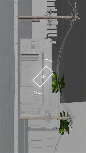 Blender 3D anime-style urban alley scene 🏙️🌧️ #blender3d #youtubeshorts