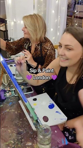 Sip and Paint Events London! 😍💜 #londonevents #sipandpaint #funnightsout