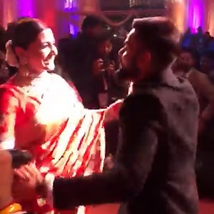 117K views · 2K reactions | Anushka Sharma's romantic dance with Virat Kohli will melt your heart; Happy Birthday, Anushka Sharma. The couple really had a good time at their reception. They both looked stunning and made people go aww. | PinkVilla | Facebook