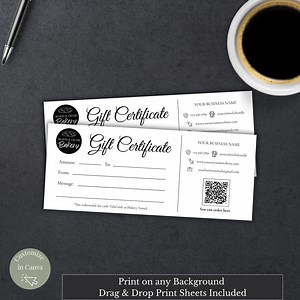 Editable Gift Certificate Template - Vintage Farmhouse Gift Voucher (canva, Digital Download) - Etsy