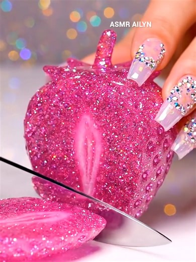 Satisfying Glitter Glass Art: Fruit Slice ASMR