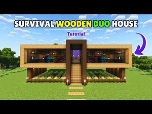 Minecraft Tutorial – Minecraft Survival Wooden DUO House Build