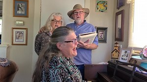 9.8K views · 447 reactions | The Old Rugged Cross Granny and her siblings, Virginia Condello and William Stewart, Jr. As soon as Billy gave Granny the lamp he made her, the song started up in her mind. It was a great blessing to sing it together. | Don Andthe Turners | Facebook
