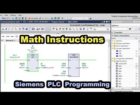 Math Instructions in Siemens PLC Programming - ADD, SUB, MUL, DIV
