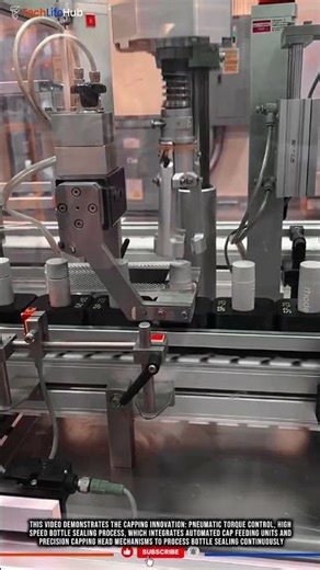 Capping Innovation: Pneumatic Torque Control, High Speed Bottle Sealing Process #tech
