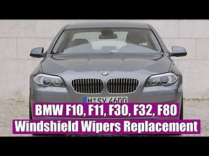 How to replace windshield wiper blades BMW 5-Series F10, F11, F30, F32, F80, BMW 3-Series, 4-Series