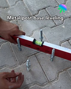 Metal post base leveling hack | The Best Couple Videos