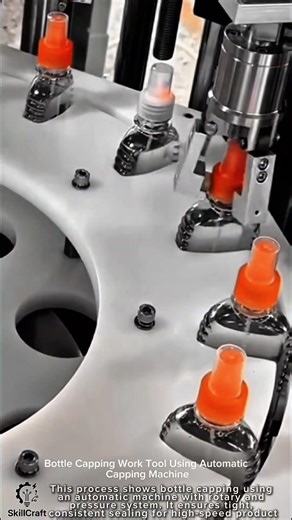Bottle Capping Work Tool Using Automatic Capping Machine #worktool
