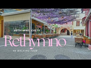 🌅 4K Walking Tour in Rethymno, Crete | Stunning Old Town & Beach Walk 🏖️✨