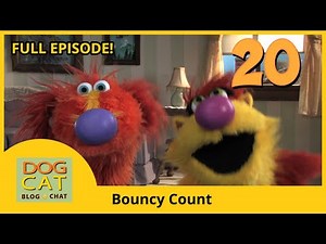 Dog Cat Blog Chat 🐕🐈 Episode 12 - Bouncy Count 💻📹 Early Educational Puppets