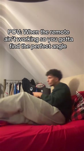 POV: Struggling to Find the Perfect Angle for TV Remote