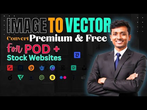 Image To Vector convert Premium and Free Vectorizer Ai, vector magic for POD & Stock Sites