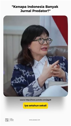 Jasa Pembuatan OJS (Open Journal System) on Instagram: "Kenapa Kualitas Riset Kita Sering Dipertanyakan? 🧐 Prof. Stella Christie menjelaskan paradoks dunia riset kita: Secara jumlah (kuantitas) kita tinggi, tapi secara dampak (sitasi) kita masih rendah. Salah satu penyebabnya adalah sistem "kejar tayang" publikasi yang memicu menjamurnya jurnal predator. Prof. Stella dan Kemendikti Saintek lagi berupaya mengubah sistem insentif ini agar peneliti kita fokus pada karya yang benar-benar bermanfaat