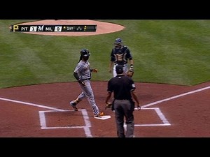 PIT@MIL: McCutchen's 100th homer puts Bucs up early