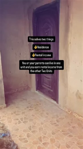 Olajumoke Fashanu | Naija Mortgage Broker on Instagram: "Kill two birds with one stone!! Live in one unit Earn rental income from the remaining Two units 3 units of 2 Bedrooms Terrace Bungalows Location: Ibarapa, turning off Ijoko Market Price: N35m for the Three units Code: FHMB 🌍#ownahome"