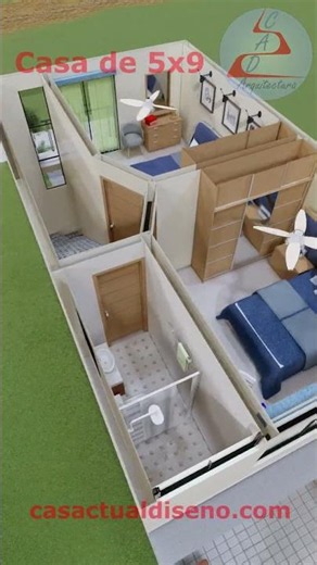 CASA PEQUEÑA de 5x9 metros 2 Pisos