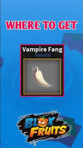 Where To Get Vampire Fang In Blox Fruits| Vampire Fang Location #vampirefang #bloxfruits #shorts