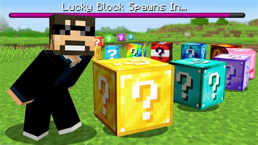 Beating Minecraft ONLY Using Lucky Blocks