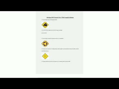Michigan DMV Practice Test 1 With Complete Solutions7