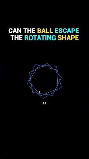 Ball escapes rotating hexagon maze #satisfying #simulation #satisfying