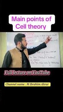 Main point of cell theory