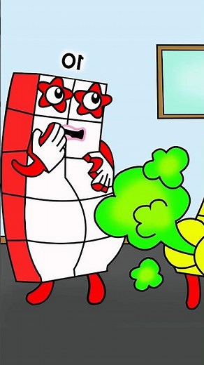 Numberblock 3's Mischievous Fart Shocks Numberblock 10 #shorts #numberblocks #animation