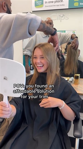 Great Clips on Instagram: "Nothing beats saving time and money on a trim (and at Great Clips, your local stylists can make your dream a reality). 😉💚 #HairHacks"