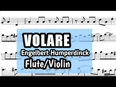 Volare Flute Violin Sheet Music Backing Track Play Along Partitura