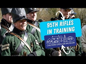 95th Rifles 2nd Bn. Napoleonic Re-enactors Training at Chiltern Open Air Museum