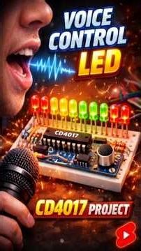 CD4017 Voice Control Rotating LED Circuit | Clap Switch LED Chaser DIY Project