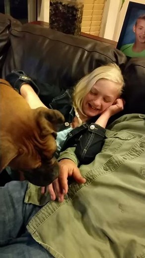 Licking, slobbering Dog, how's it taste?"