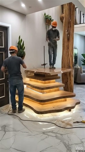 How They Built This Artistic Wood Staircase #craftsmanship | amazing construction techniques