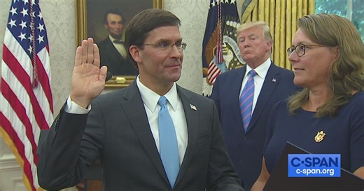 Defense Secretary Mark Esper Swearing-In Ceremony