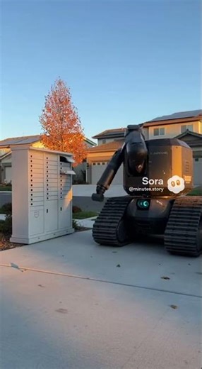 Delivery Bot Gets Shut Down By Tiny Security Drone! #robotfail #techwars