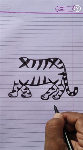 8.8M views · 32K reactions | Tiger Drawing Easy  #drawing #artwork #draw #artist #painting | Drawing Teacher | Facebook