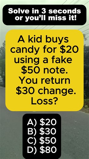Fake $50 Note for $20 Candy 🍬 | Money Puzzle | IQ VistaX #iqvistax #brainteaser #mathpuzzle #puzzle