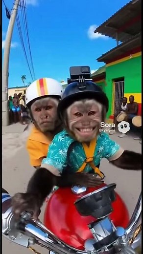 Monkeys having a blast in Jamaica #monkeys #jamaica
