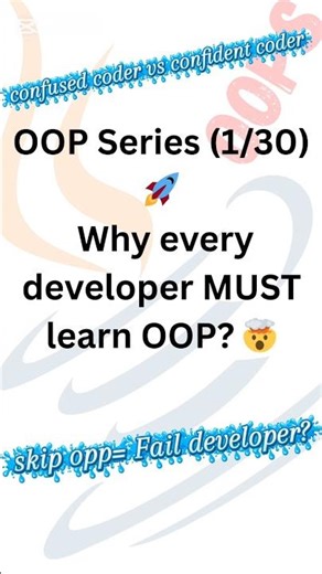 OOP Series (1/30) 🚀Why OOP is important for developers?#OOP #Java #Programming #AndroidDev #Coding