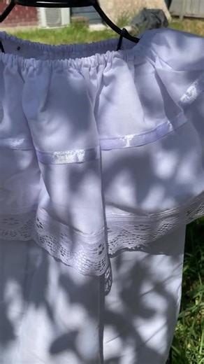 White Peasant Blouse - With Satin White Ribbon & White Lace - Etsy