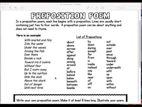 Preposition Poem