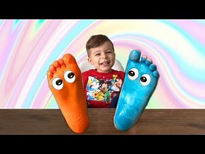 Learn Colors For Kids with Feet Painting | Colors Song Baby Nursery Rhymes Learn Colors | With Malek