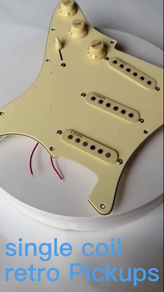 Upgraded Prewired Pickguard Loaded Modern Tone Triple Single Coil Pickups for Electric Guitars with 11 Holes, 3-Ply Pick Guards Wired SSS Pick Ups Wiring Harness Kit, Cream
