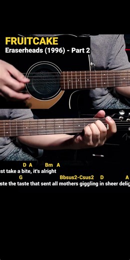 Fruitcake - Eraserheads (1996) Easy Guitar Chords Tutorial with Lyrics Part 2 SHORTS REELS